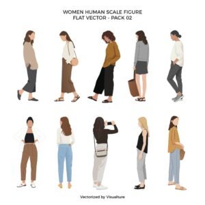 Flat Vector Women Figures Pack 02