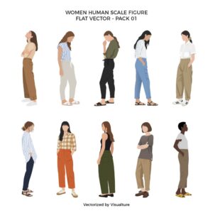 Flat Vector Women Figures Pack 01